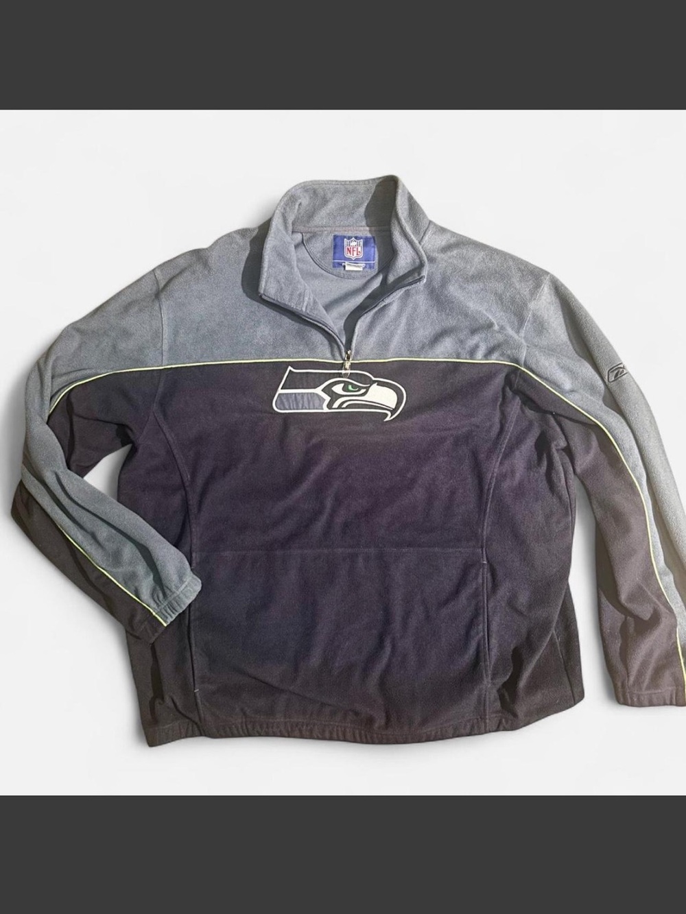 Vintage 2008 NFL Reebok Seattle Seahawks Quarter-Zip Pullover - 2XL